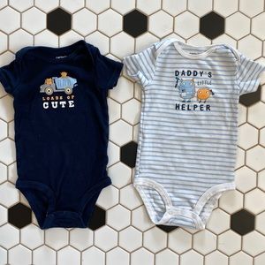 CARTERS | 9M Monster Onesies (Set of 2)